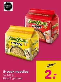 Xenos 5-pack noodles aanbieding