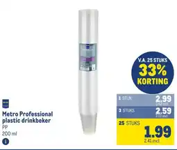 Makro Metro Professional plastic drinkbeker aanbieding