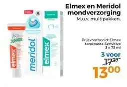 Trekpleister Elmex en Meridol mondverzorging M.u.v. multipakken. aanbieding