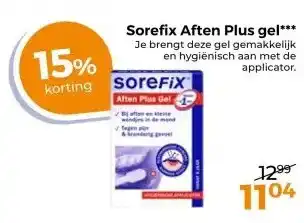 Trekpleister Sorefix Aften Plus gel*** Je brengt deze gel gemakkelijk en hygiënisch aan met de aanbieding