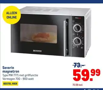 Makro Severin magnetron aanbieding