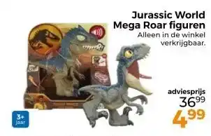 Trekpleister Jurassic World Mega Roar figuren Alleen in de winkel verkrijgbaar. aanbieding