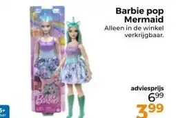 Trekpleister Barbie pop Mermaid Alleen in de winkel verkrijgbaar. aanbieding