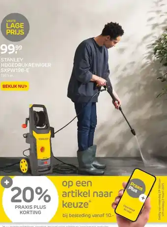 Praxis Stanley hogedrukreiniger sxpw19b-e aanbieding