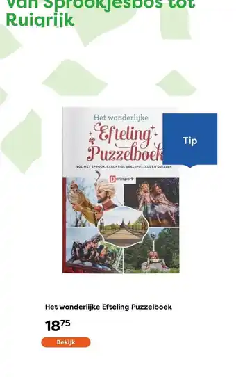 The Read Shop Het wonderlijke Efteling Puzzelboek aanbieding