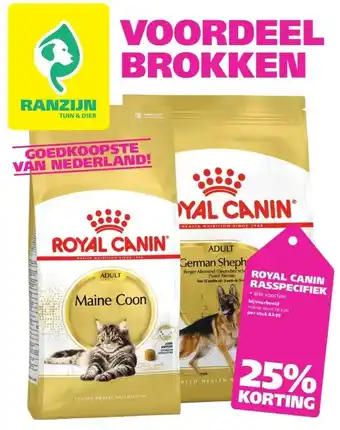 Ranzijn ROYAL CANIN RASSPECIFIEK aanbieding