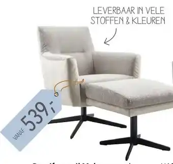 Pronto wonen Draaifauteuil Malteno met lage rug aanbieding