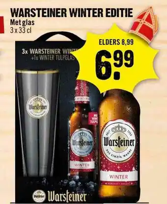 Dirck 3 Warsteiner Winter Editie Met Glas aanbieding