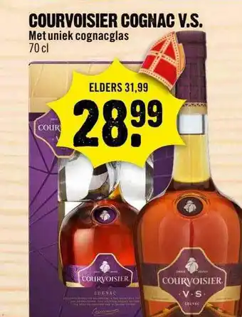 Dirck 3 Courvoisier Cognac V.S. Met Uniek Cognacglas aanbieding