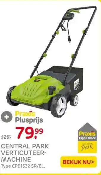 Praxis Central park verticuteer machine aanbieding