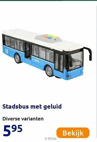 Action Stadsbus Met Geluid aanbieding