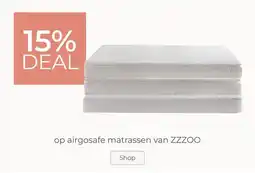 Prenatal 15% DEAL op airgosafe matrassen van ZZZOO aanbieding