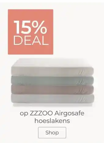 Prenatal 15% DEAL op ZZZOO Airgosafe hoeslakens aanbieding