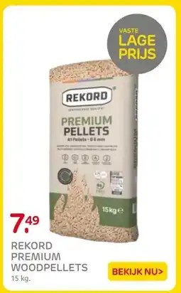 Praxis REKORD PREMIUM WOODPELLETS aanbieding