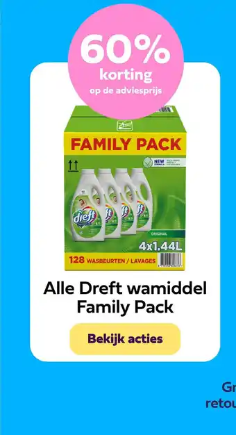 Plein.nl Alle Dreft wamiddel Family Pack aanbieding