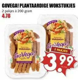 MCD Supermarkt GOVEGA! PLANTAARDIGE WOKSTUKJES aanbieding