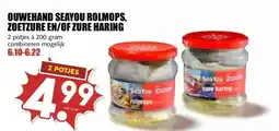 MCD Supermarkt OUWEHAND SEAYOU ROLMOPS, ZOETZURE EN/OF ZURE HARING aanbieding