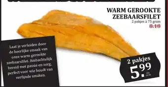 MCD Supermarkt WARM GEROOKTE ZEEBAARSFILET aanbieding