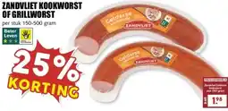 MCD Supermarkt ZANDVLIET KOOKWORST OF GRILLWORST aanbieding