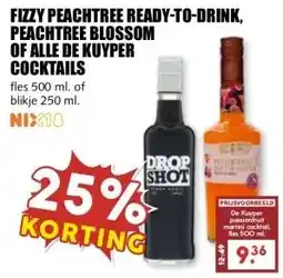 MCD Supermarkt FIZZY PEACHTREE READY-TO-DRINK, PEACHTREE BLOSSOM OF ALLE DE KUYPER COCKTAILS aanbieding