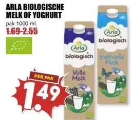 MCD Supermarkt ARLA BIOLOGISCHE MELK OF YOGHURT aanbieding