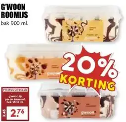 MCD Supermarkt G'WOON ROOMIJS aanbieding