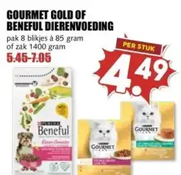 MCD Supermarkt GOURMET GOLD OF BENEFUL DIERENVOEDING aanbieding