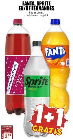 MCD Supermarkt FANTA, SPRITE EN/OF FERNANDES aanbieding