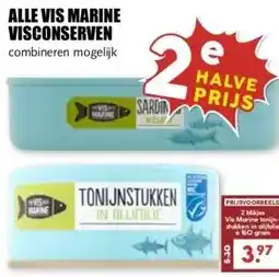 MCD Supermarkt ALLE VIS MARINE VISCONSERVEN aanbieding