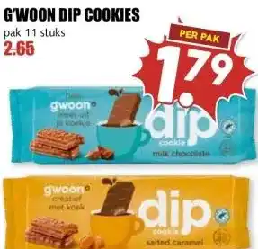 MCD Supermarkt G'WOON DIP COOKIES aanbieding