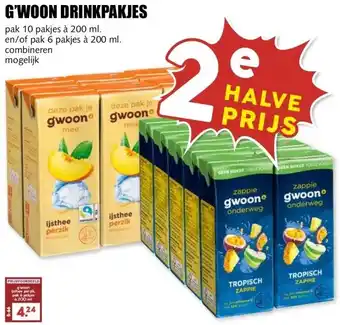 MCD Supermarkt G'WOON DRINKPAKJES aanbieding