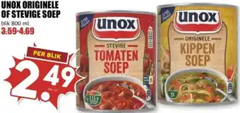 MCD Supermarkt UNOX ORIGINELE OF STEVIGE SOEP aanbieding