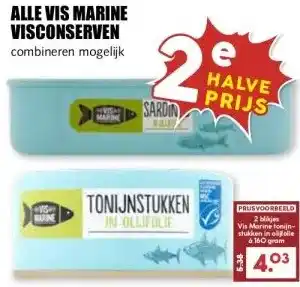 MCD Supermarkt ALLE VIS MARINE VISCONSERVEN aanbieding