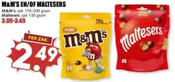 MCD Supermarkt M&M'S EN/OF MALTESERS aanbieding