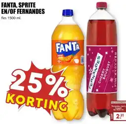 MCD Supermarkt FANTA, SPRITE EN/OF FERNANDES aanbieding