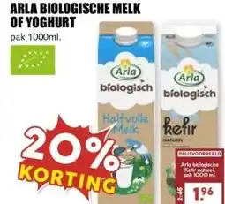 MCD Supermarkt ARLA BIOLOGISCHE MELK OF YOGHURT aanbieding