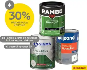 Praxis Rambo Sigma en Wijzonol buitenbeits en lakken aanbieding