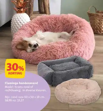 Maxi Zoo Flamingo hondenmand aanbieding