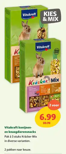 Maxi Zoo Vitakraft konijnen- en knaagdierensnacks aanbieding