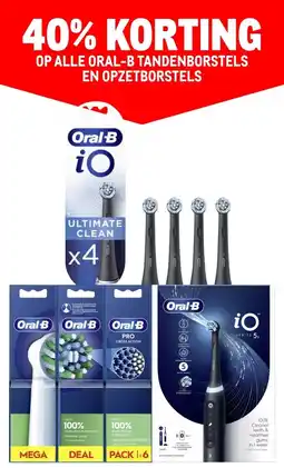 Makro 40% KORTING OP ALLE ORAL-B TANDENBORSTELS EN OPZETBORSTELS aanbieding