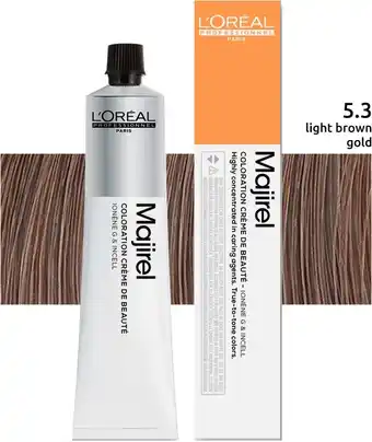 Bol.com L'Oréal Professionnel - Haarverf - Majirel - 50ML - 5.3 aanbieding