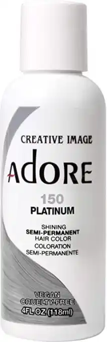 Bol.com Adore Shining Semi Permanent Hair Color Platinum-150 haarverf aanbieding