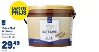 Makro Metro Chef satésaus aanbieding