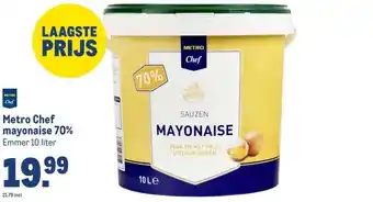 Makro Metro Chef mayonaise 70% aanbieding