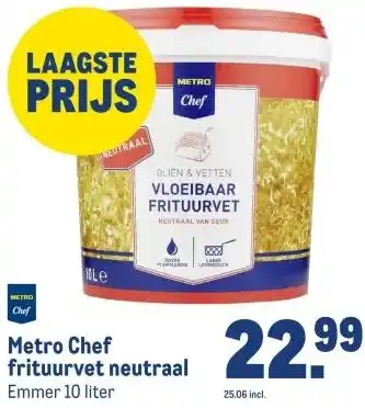 Makro Metro Chef frituurvet neutraal aanbieding