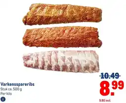 Makro Varkensspareribs aanbieding