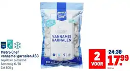 Makro Metro Chef vannamei garnalen ASC aanbieding