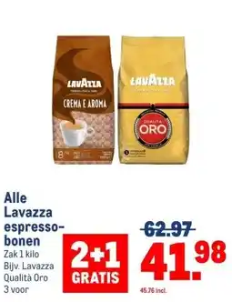 Makro Alle Lavazza espresso- bonen aanbieding