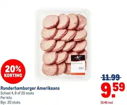 Makro Runderhamburger Amerikaans aanbieding