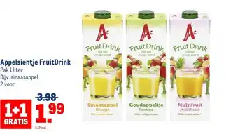 Makro Appelsientje Fruit Drink aanbieding